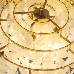 Moderne regendruppel kroonluchter witte schelp kap plafond hanglamp