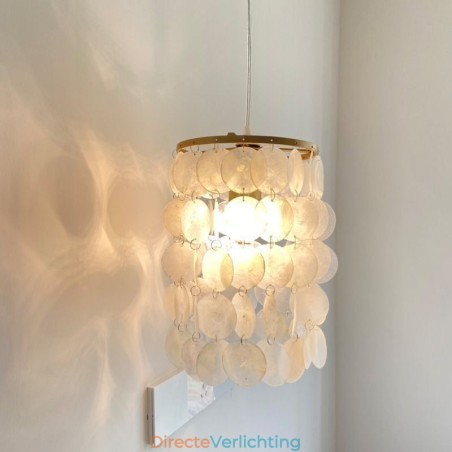 Moderne Capiz hanglamp, eigentijdse mini hanglamp, plafondverlichting, eetkamer Moderne Capiz hanglamp, eigentijdse mini hanglamp, plafondverlichting, eetkamer