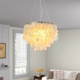 Moderne witte schelp plafondlamp hanglamp kroonluchter