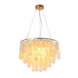 Moderne witte schelp plafondlamp hanglamp kroonluchter