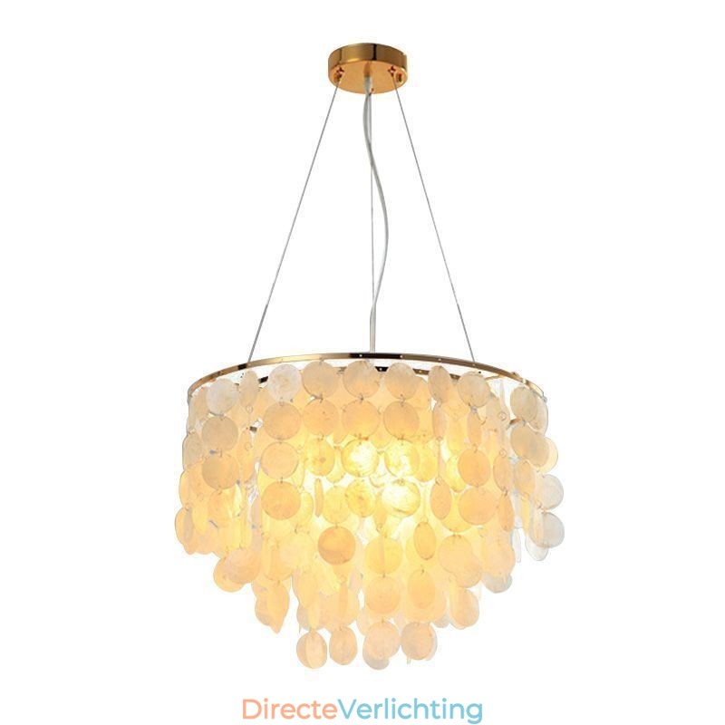Moderne witte schelp plafondlamp hanglamp kroonluchter