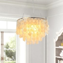 Moderne witte schelp plafondlamp hanglamp kroonluchter