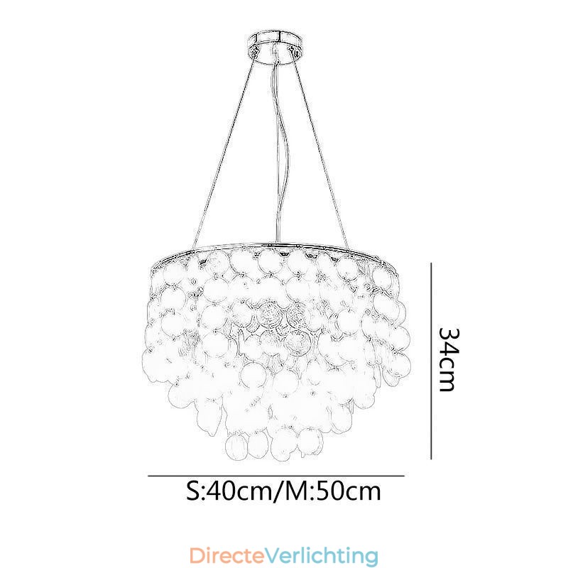 Moderne witte schelp plafondlamp hanglamp kroonluchter