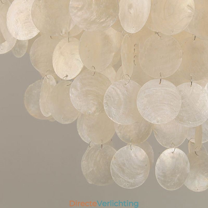 Moderne witte schelp plafondlamp hanglamp kroonluchter