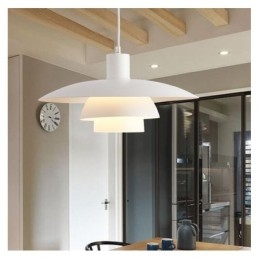 Witte aluminium hanglamp, moderne kroonluchter, verstelbare hanglamp