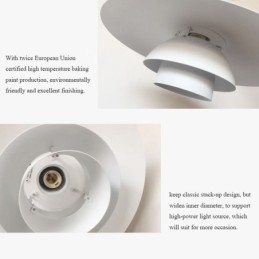 Witte aluminium hanglamp, moderne kroonluchter, verstelbare hanglamp