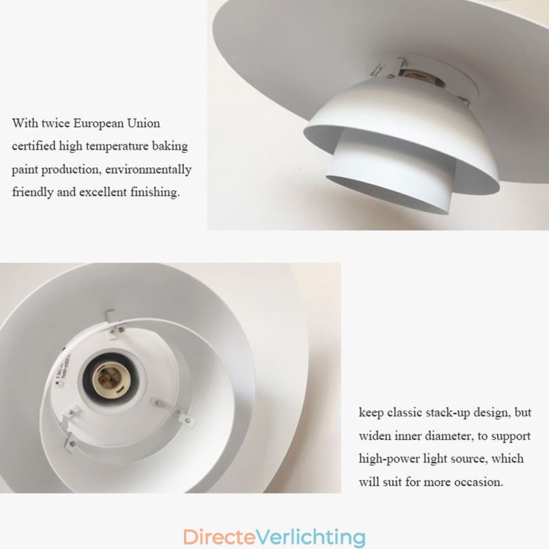 Witte aluminium hanglamp, moderne kroonluchter, verstelbare hanglamp