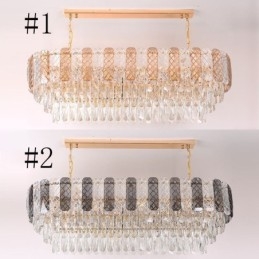 Moderne kristallen hanglamp Luxe ovale hanglamp