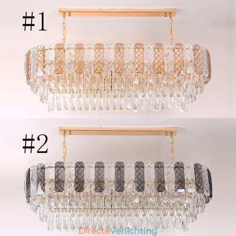 Moderne kristallen hanglamp Luxe ovale hanglamp