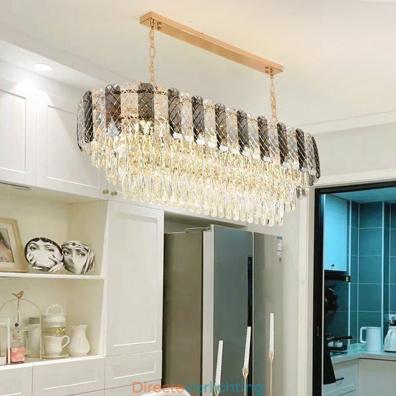 Moderne kristallen hanglamp Luxe ovale hanglamp