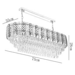 Moderne kristallen hanglamp Luxe ovale hanglamp