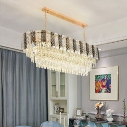 Moderne kristallen hanglamp Luxe ovale hanglamp