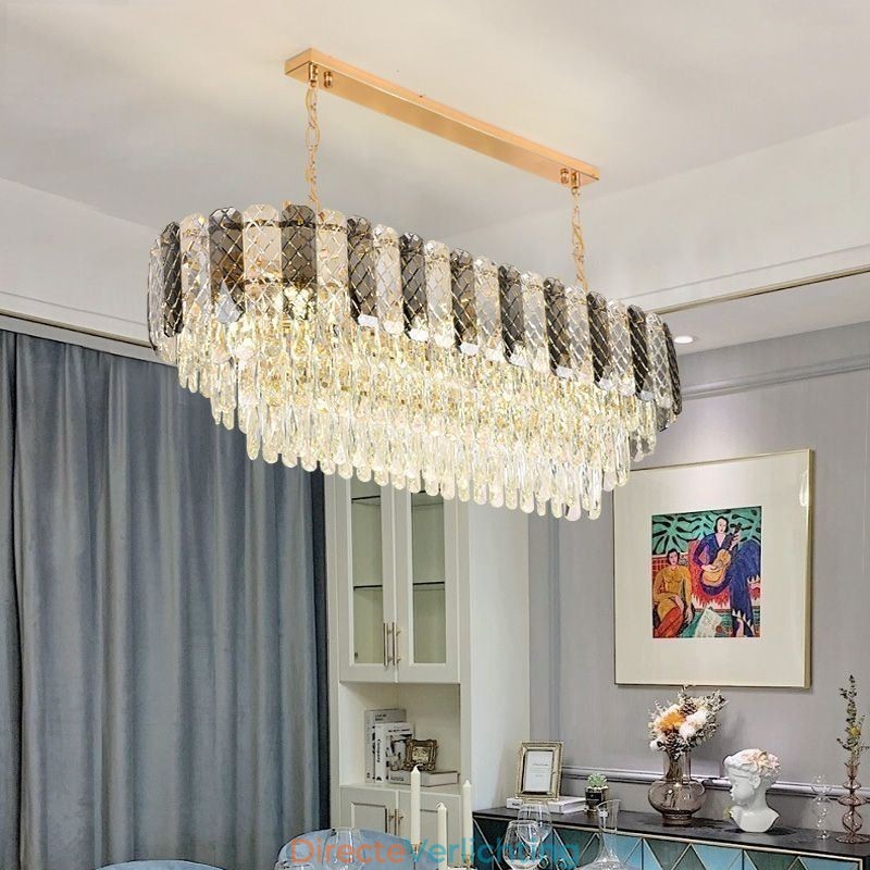Moderne kristallen hanglamp Luxe ovale hanglamp