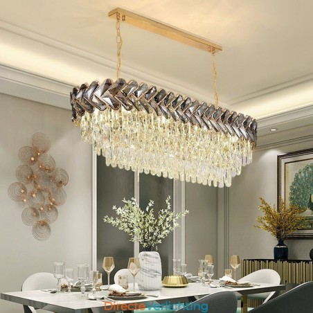 Europese Kristallen Hanglamp Luxe Ovale Plafondlamp Europese Kristallen Hanglamp Luxe Ovale Plafondlamp