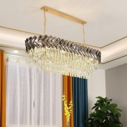 Europese Kristallen Hanglamp Luxe Ovale Plafondlamp