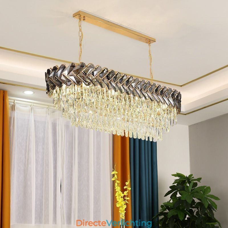 Europese Kristallen Hanglamp Luxe Ovale Plafondlamp