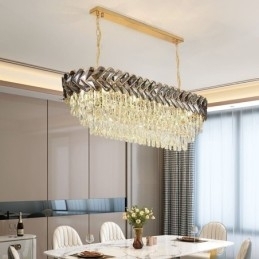 Europese Kristallen Hanglamp Luxe Ovale Plafondlamp