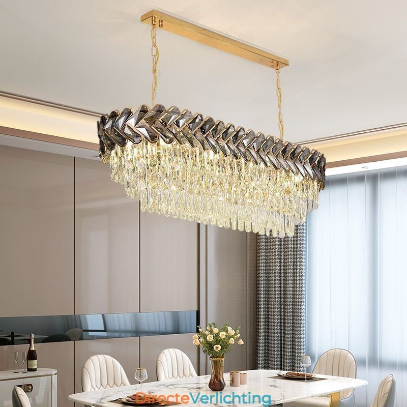 Europese Kristallen Hanglamp Luxe Ovale Plafondlamp