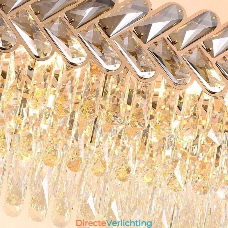 Europese Kristallen Hanglamp Luxe Ovale Plafondlamp