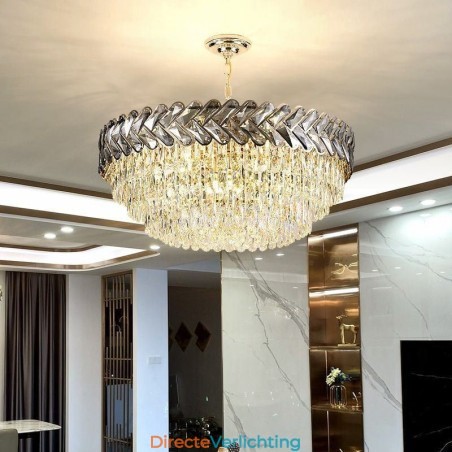 Kristallen hanglamp goud plafondlamp armatuur Kristallen hanglamp goud plafondlamp armatuur