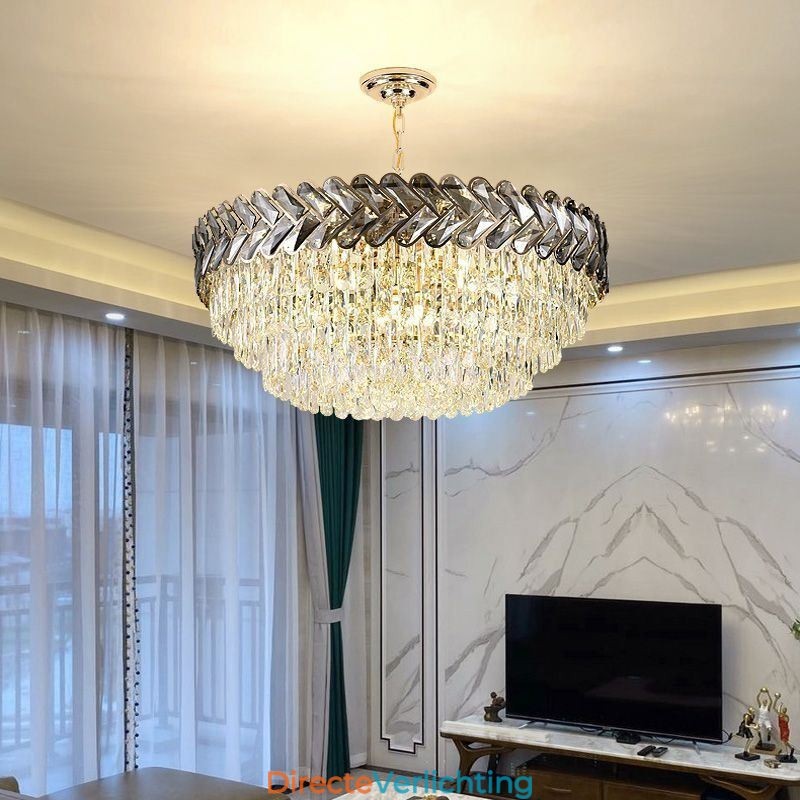Kristallen hanglamp goud plafondlamp armatuur