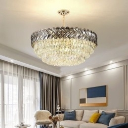 Kristallen hanglamp goud plafondlamp armatuur