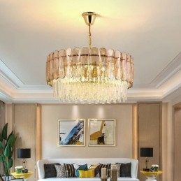 Luxe hanglamp kristal goud plafondlamp
