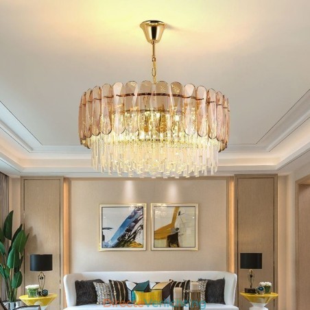 Luxe hanglamp kristal goud plafondlamp Luxe hanglamp kristal goud plafondlamp