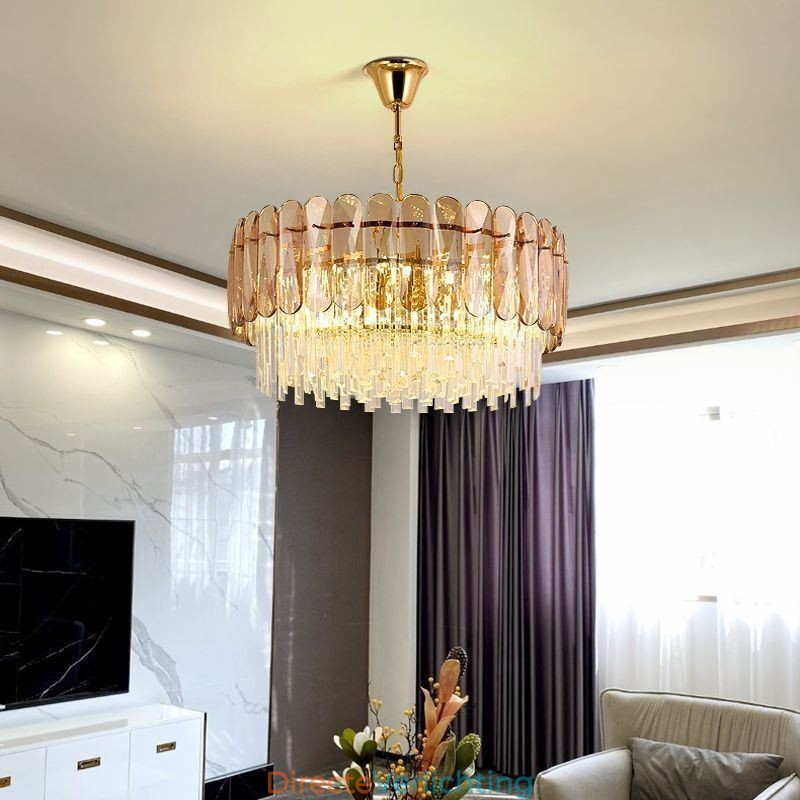 Luxe hanglamp kristal goud plafondlamp