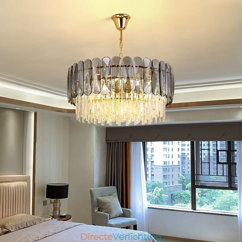 Luxe hanglamp kristal goud plafondlamp