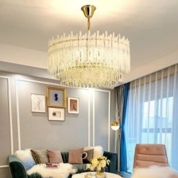 Kristallen ronde koraal plafondlamp hanglamp