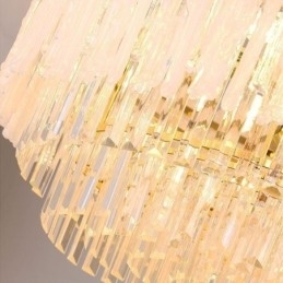 Kristallen ronde koraal plafondlamp hanglamp