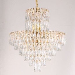 Moderne kristallen hanglamp, hedendaagse plafondverlichting, armaturen