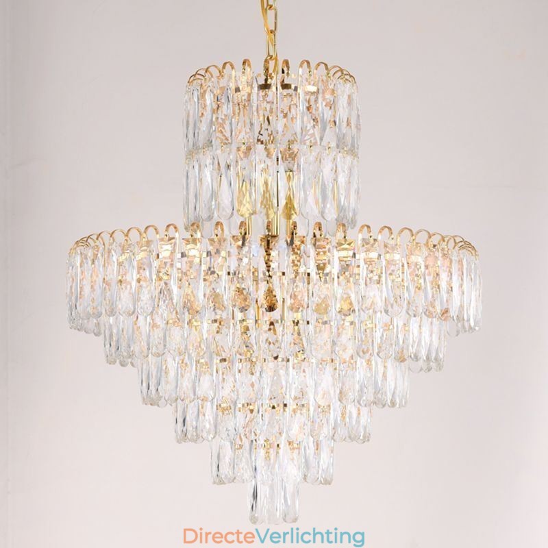 Moderne kristallen hanglamp, hedendaagse plafondverlichting, armaturen
