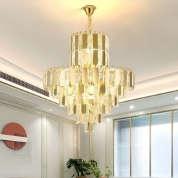 Moderne kristallen hanglamp, hedendaagse plafondverlichting, armaturen