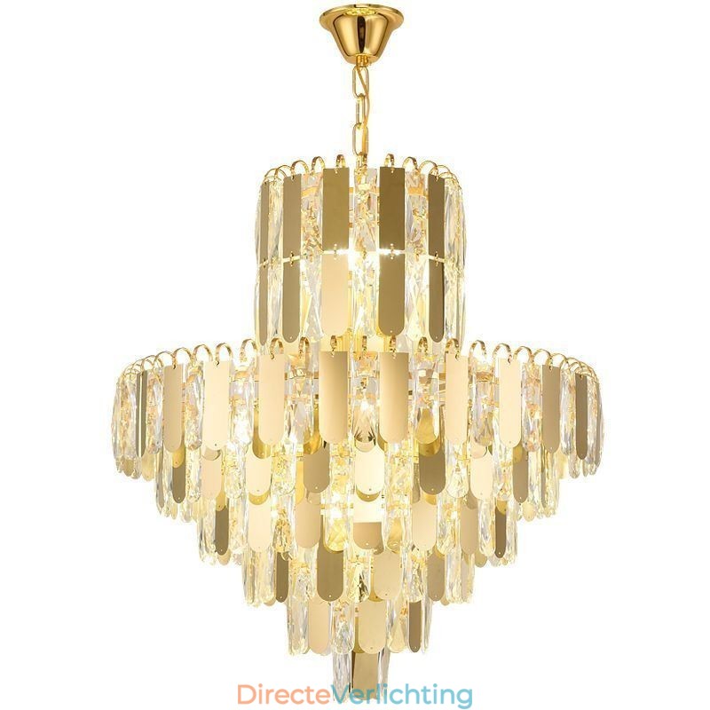Moderne kristallen hanglamp, hedendaagse plafondverlichting, armaturen