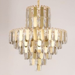 Moderne kristallen hanglamp, hedendaagse plafondverlichting, armaturen