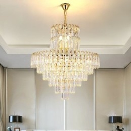 Elegante hanglamp kristal ronde plafondverlichtingsarmatuur