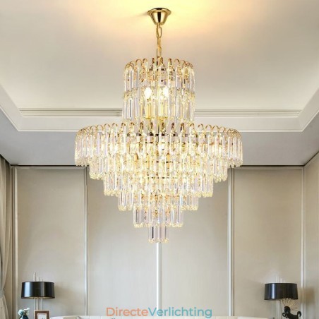 Elegante hanglamp kristal ronde plafondverlichtingsarmatuur Elegante hanglamp kristal ronde plafondverlichtingsarmatuur