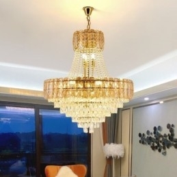 Moderne kristallen hanglamp ronde plafondverlichtingsarmatuur