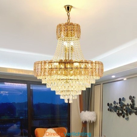 Moderne kristallen hanglamp ronde plafondverlichtingsarmatuur Moderne kristallen hanglamp ronde plafondverlichtingsarmatuur