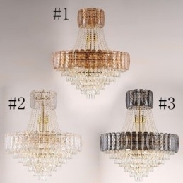 Moderne kristallen hanglamp ronde plafondverlichtingsarmatuur