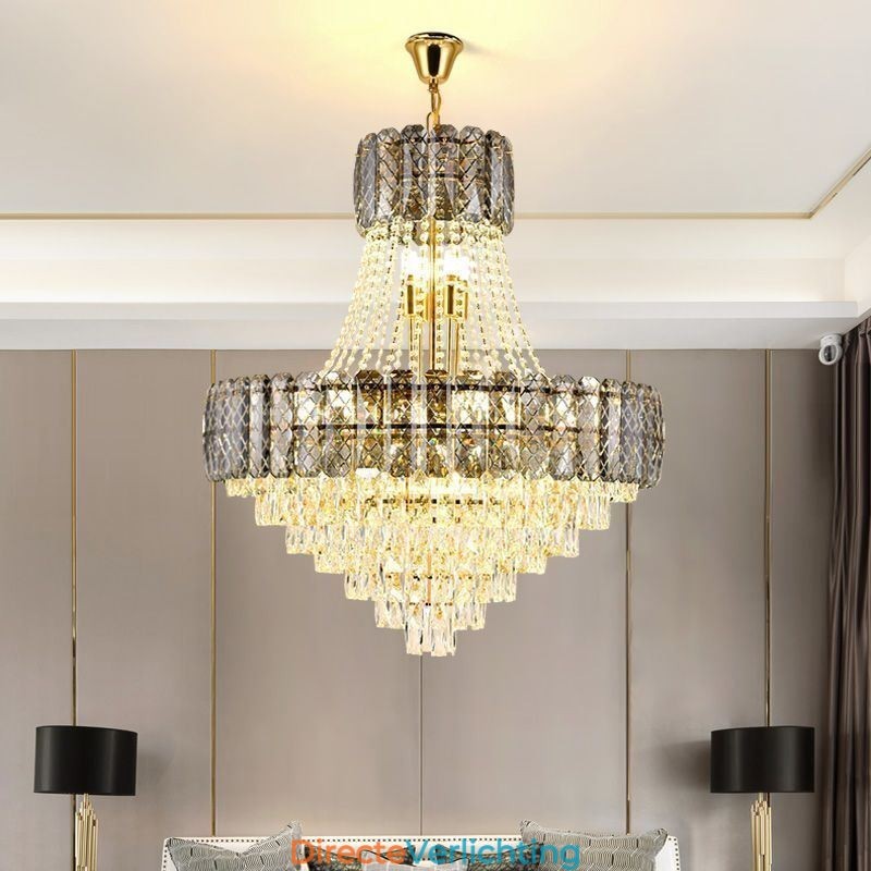 Moderne kristallen hanglamp ronde plafondverlichtingsarmatuur