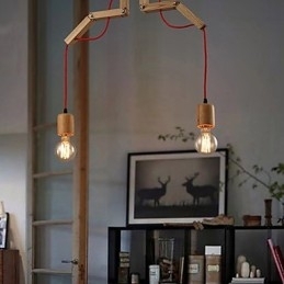 Kroonluchter Mini Stijl Modern Hedendaags Hout Bamboe