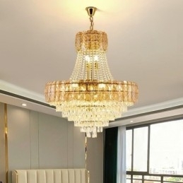 Moderne kristallen hanglamp ronde plafondverlichtingsarmatuur