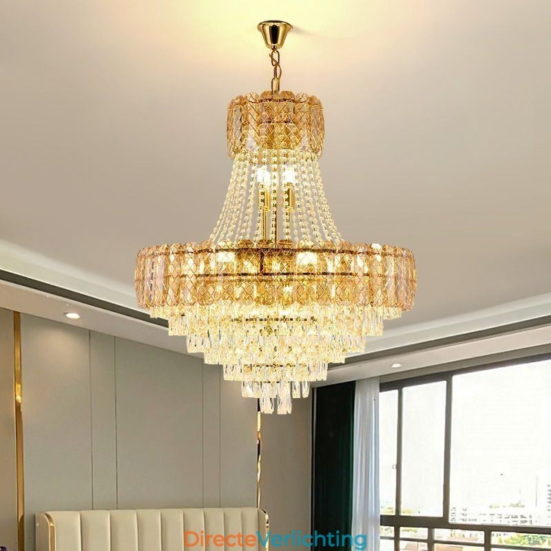 Moderne kristallen hanglamp ronde plafondverlichtingsarmatuur