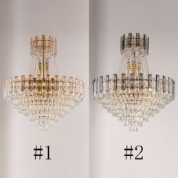 Moderne kristallen hanglamp ronde plafondverlichtingsarmatuur
