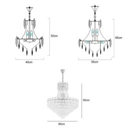 Moderne kristallen hanglamp ronde plafondverlichtingsarmatuur