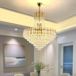Moderne kristallen hanglamp ronde plafondverlichtingsarmatuur