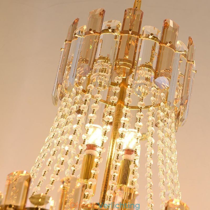 Moderne kristallen hanglamp ronde plafondverlichtingsarmatuur
